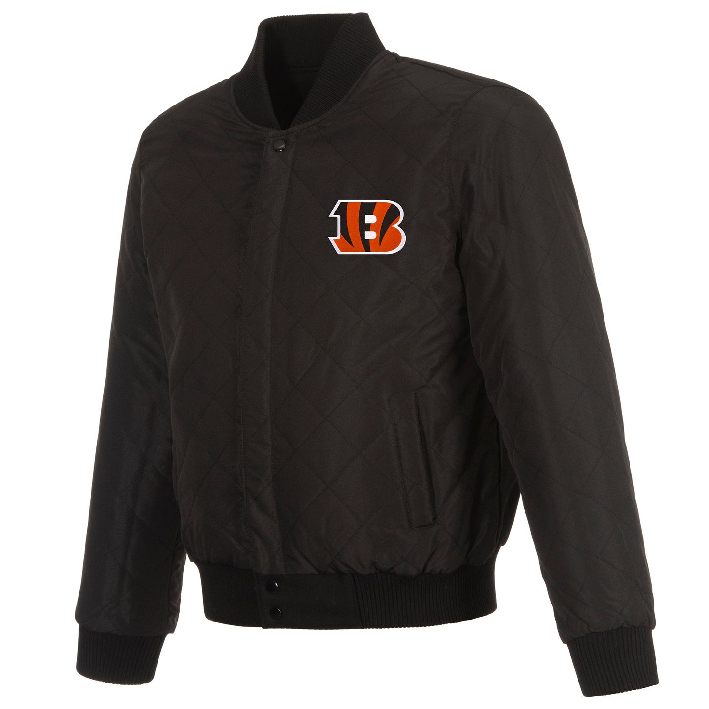 Cincinnati Bengals Reversible Wool and Leather Jacket