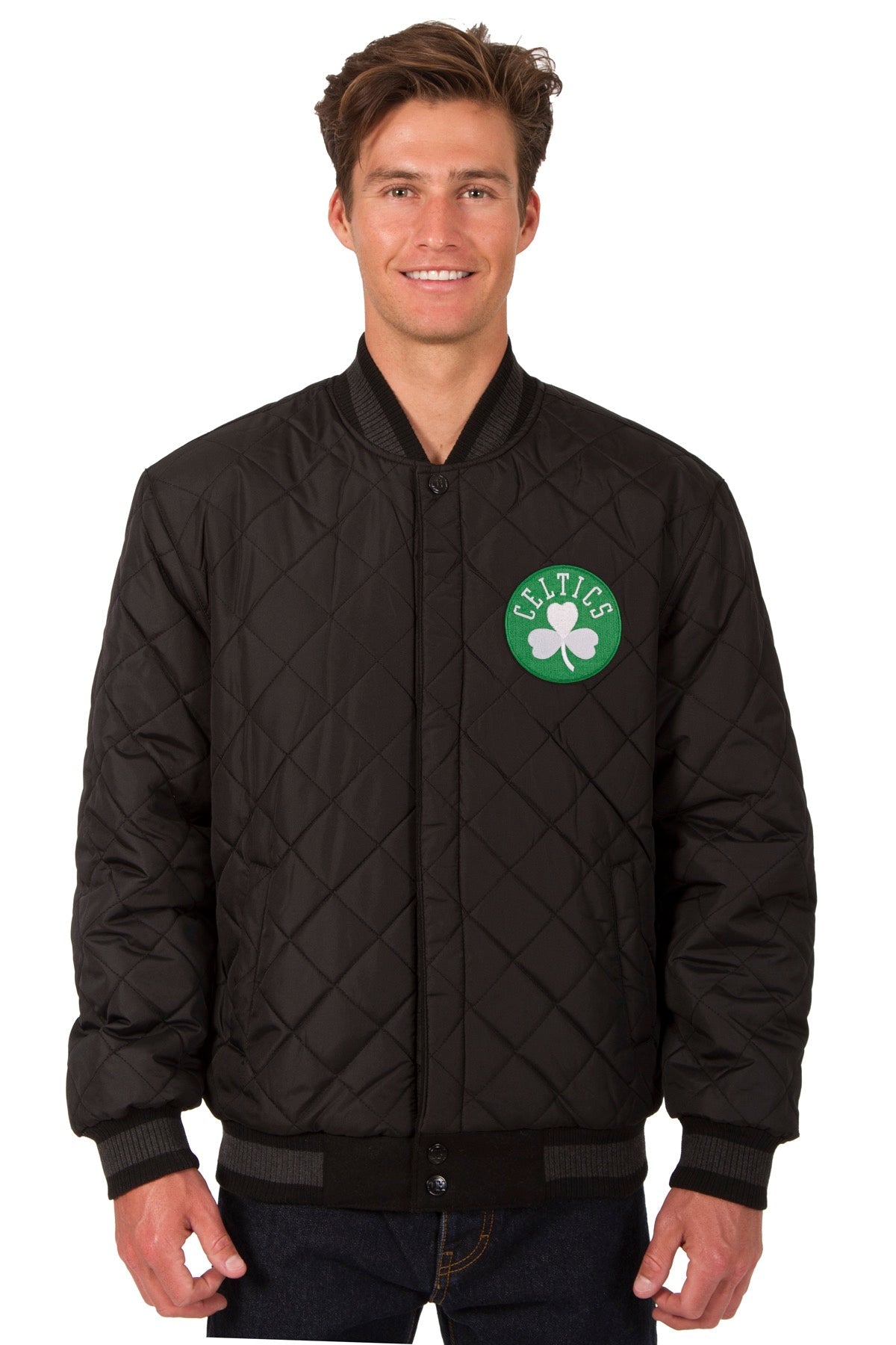 Boston Celtics Reversible Wool and Leather Jacket