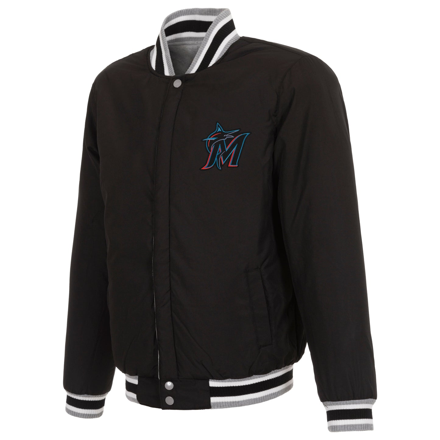 Miami Marlins Reversible Two-Tone Fleece Jacket