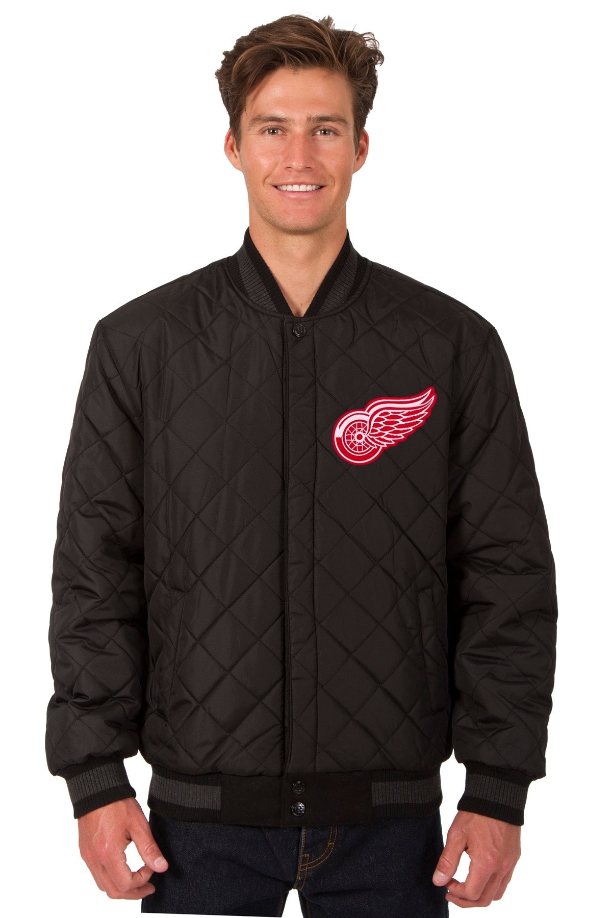 Detroit Red Wings Wool and Leather Reversible Jacket