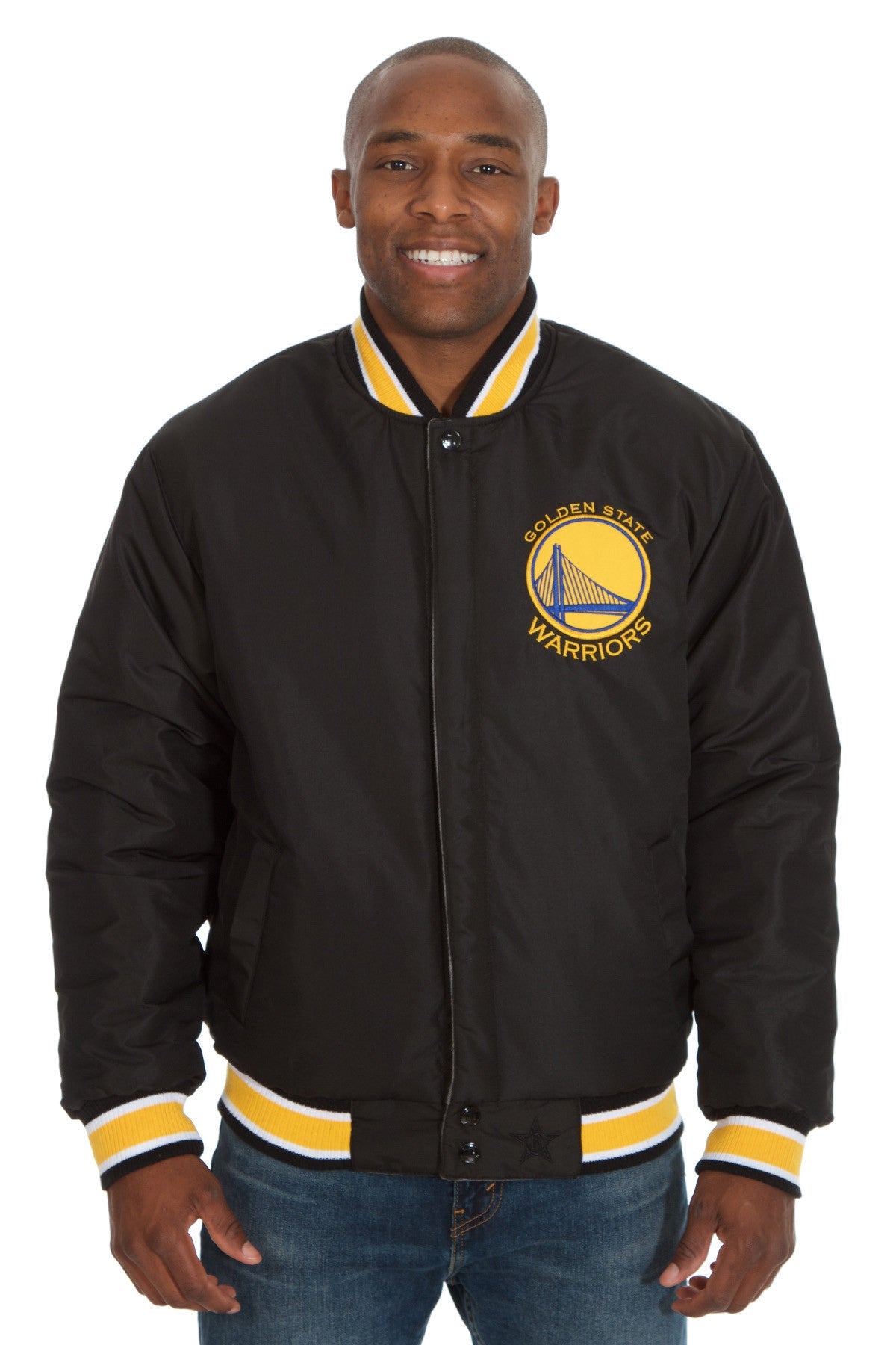 Golden State Warriors Reversible Wool Jacket with Faux Leather Sleeves