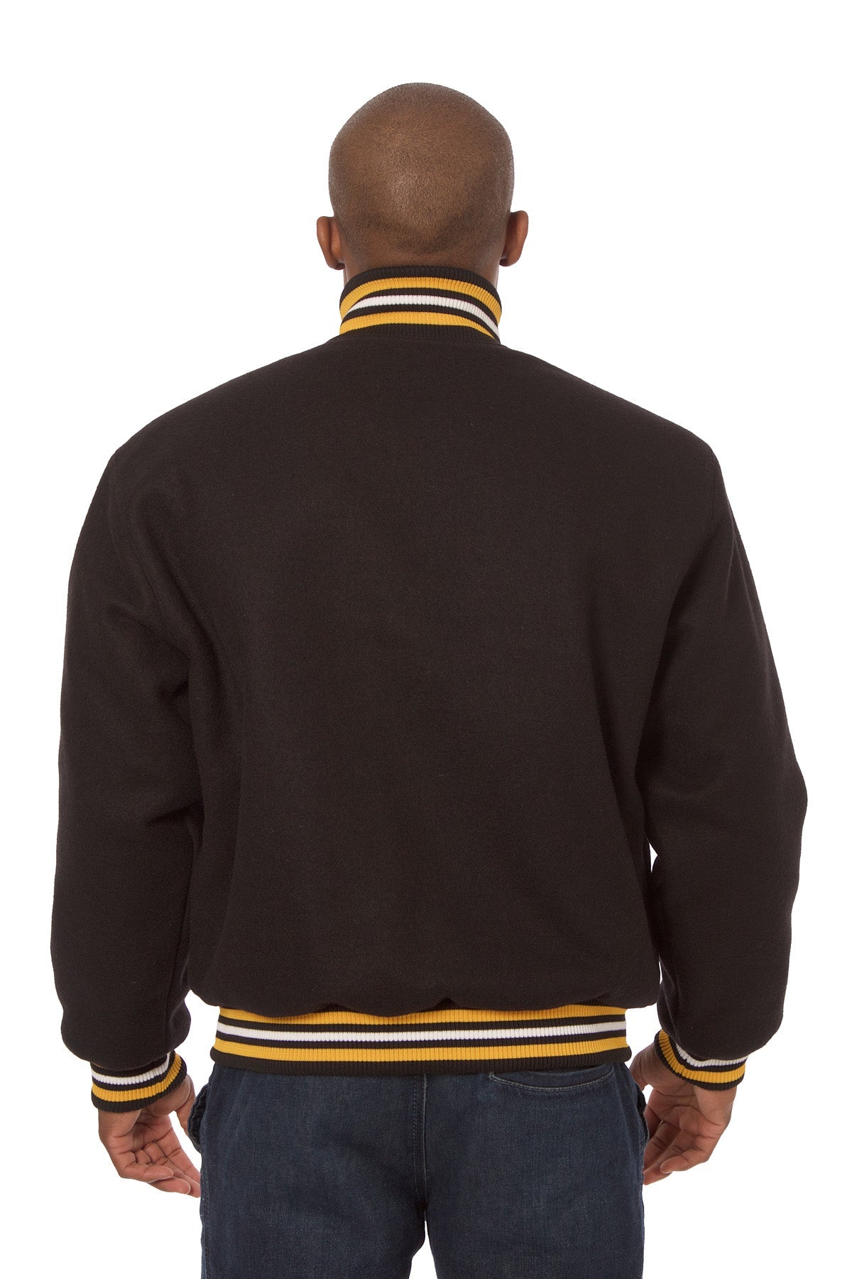 All-Wool Varsity Jacket in Black