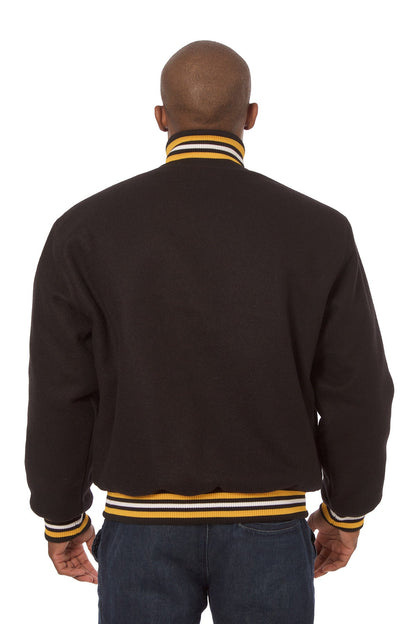 All-Wool Varsity Jacket in Black