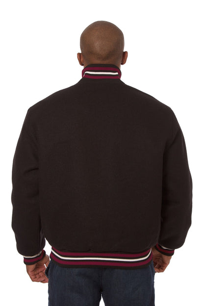 All-Wool Varsity Jacket in Black