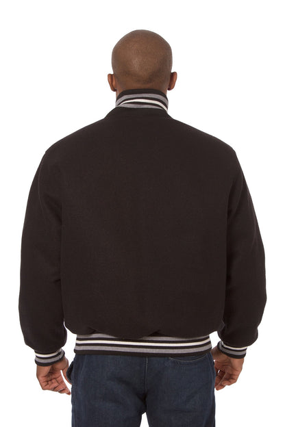 All-Wool Varsity Jacket in Black