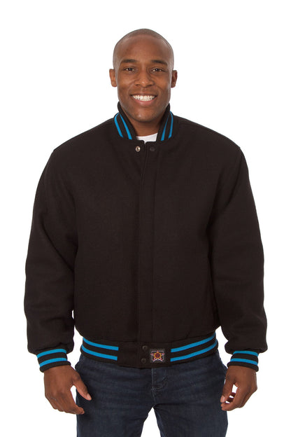All-Wool Varsity Jacket in Black