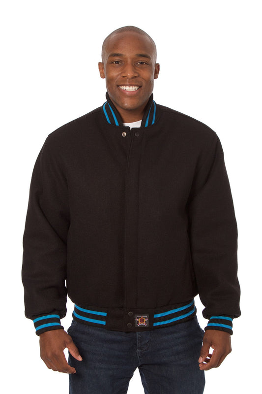 All-Wool Varsity Jacket in Black
