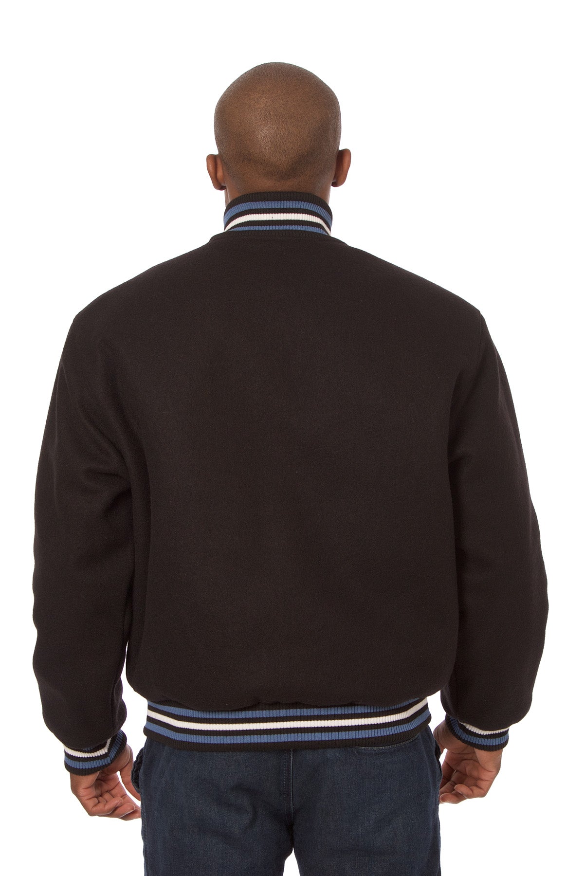 All-Wool Varsity Jacket in Black