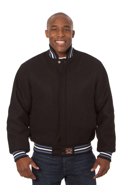 All-Wool Varsity Jacket in Black