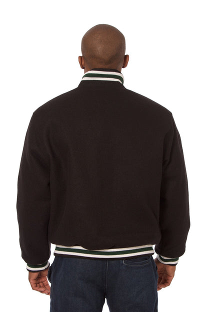 All-Wool Varsity Jacket in Black
