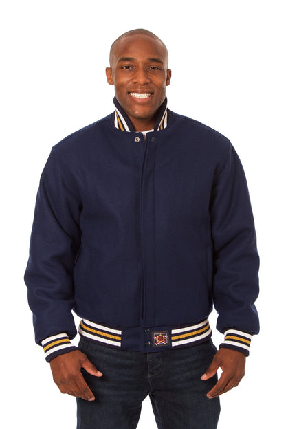 All-Wool Varsity Jacket in Navy