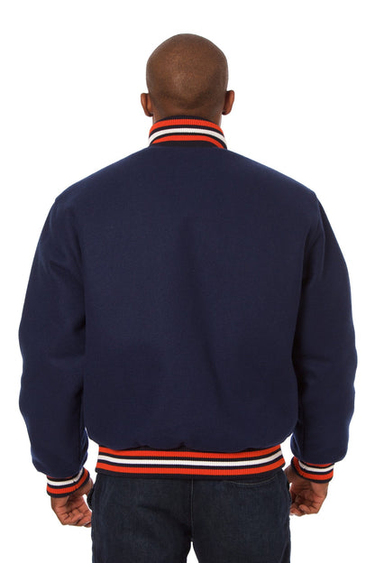 All-Wool Varsity Jacket in Navy