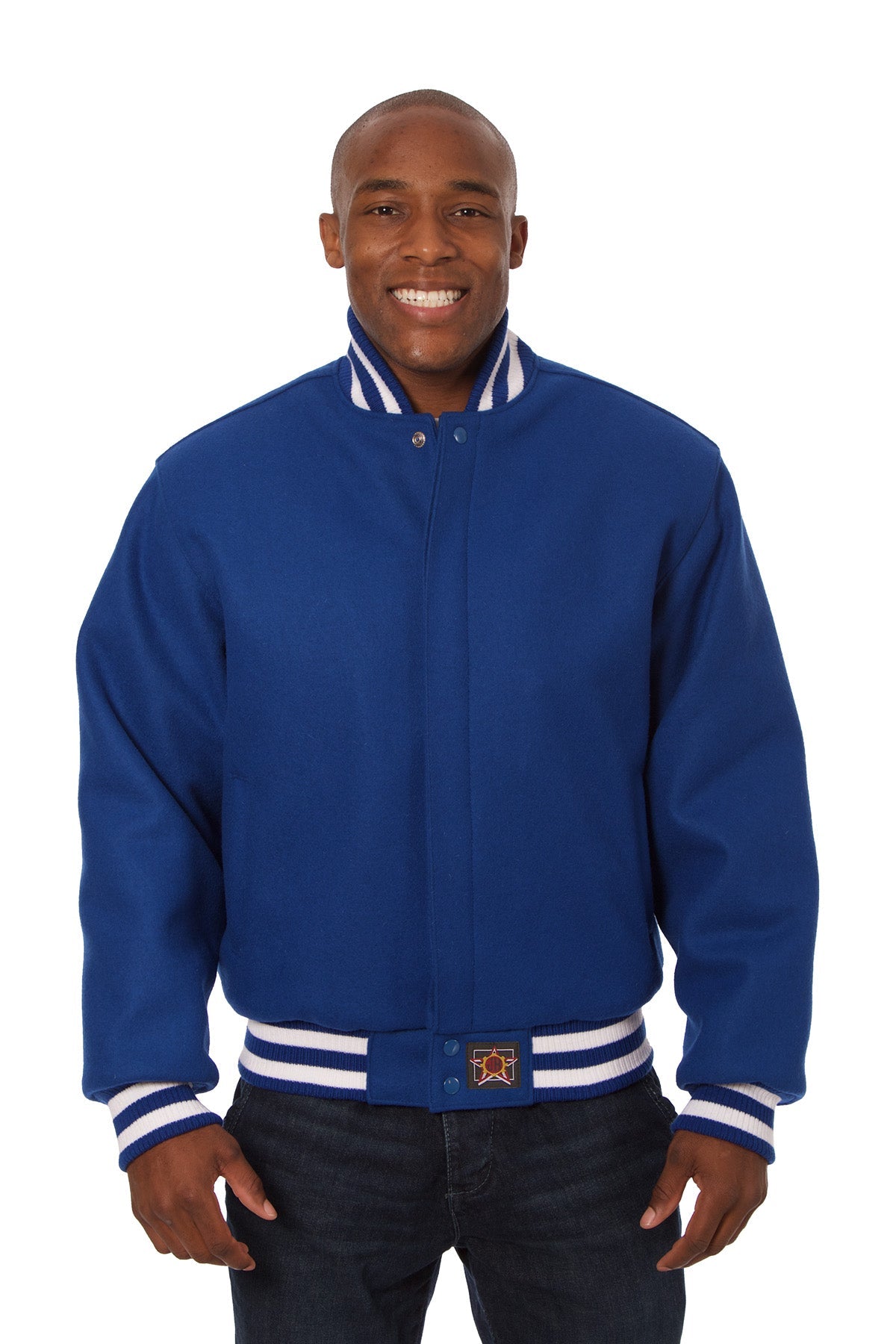 All-Wool Varsity Jacket in Royal