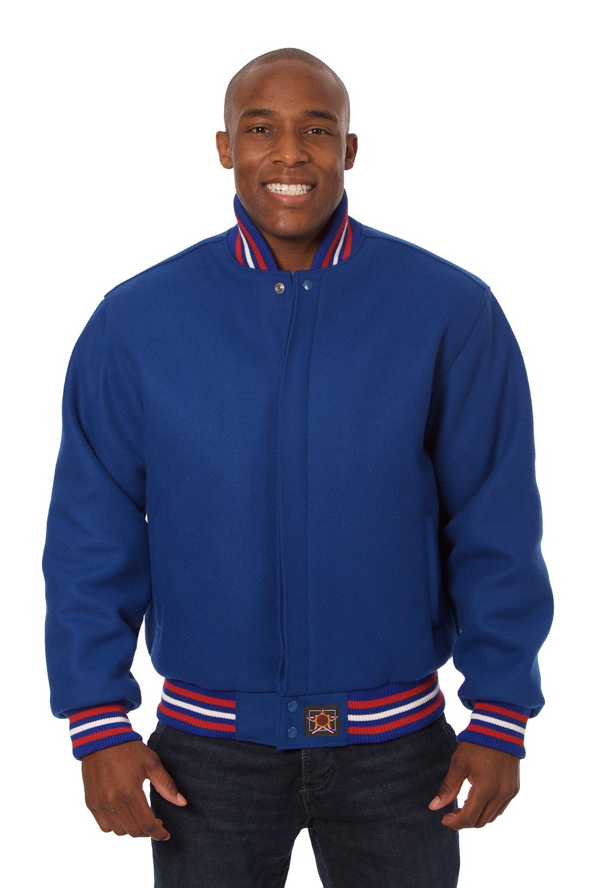 All-Wool Varsity Jacket in Royal