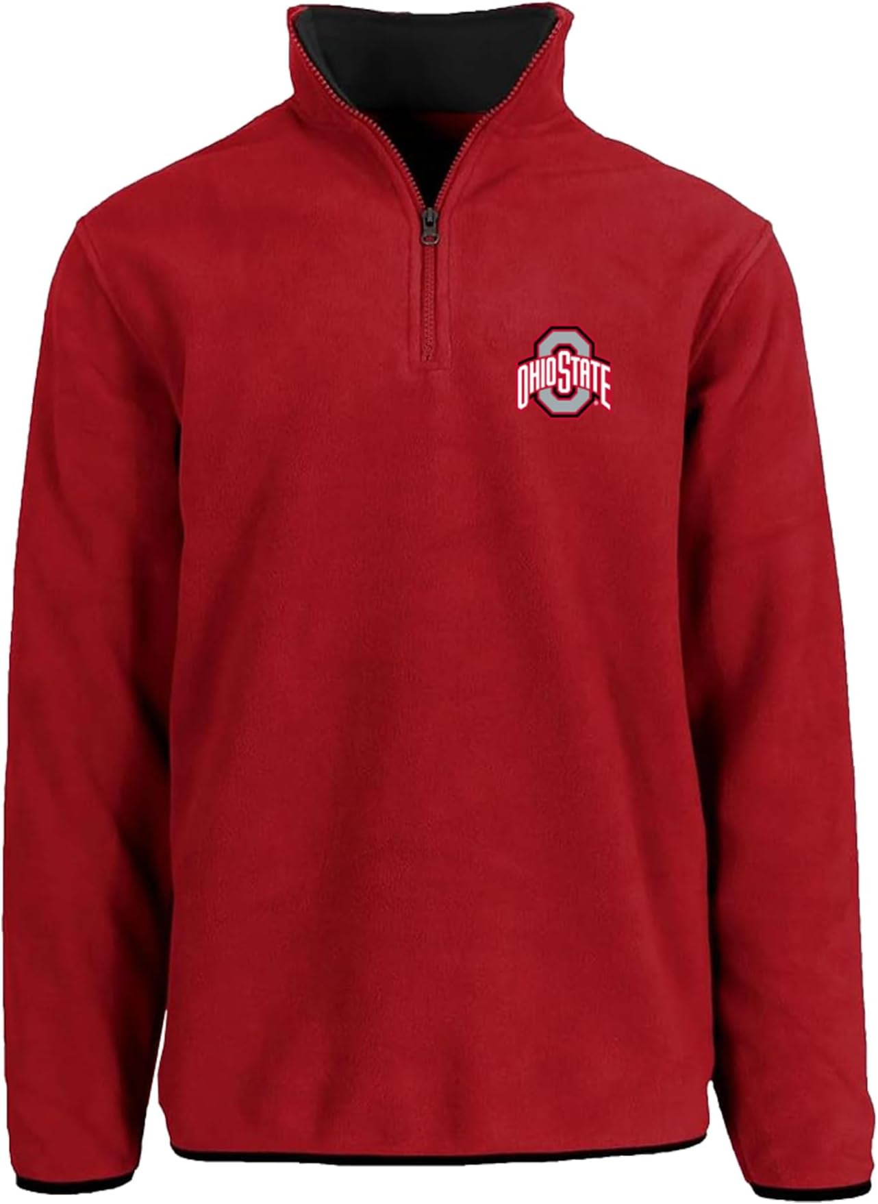 Men's Ohio State Buckeyes Quarter Zip Fleece Pullover Long Sleeve Shirt