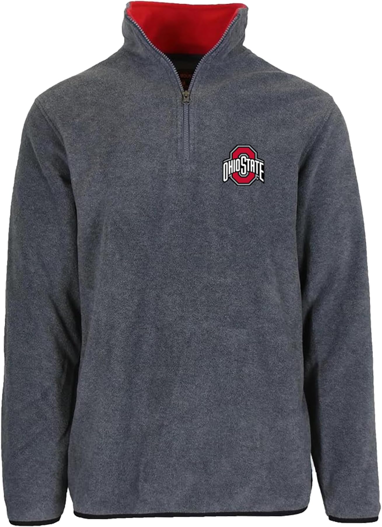 Men's Ohio State Buckeyes Quarter Zip Fleece Pullover Long Sleeve Shirt
