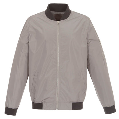 Gray-Charcoal Nylon Bomber