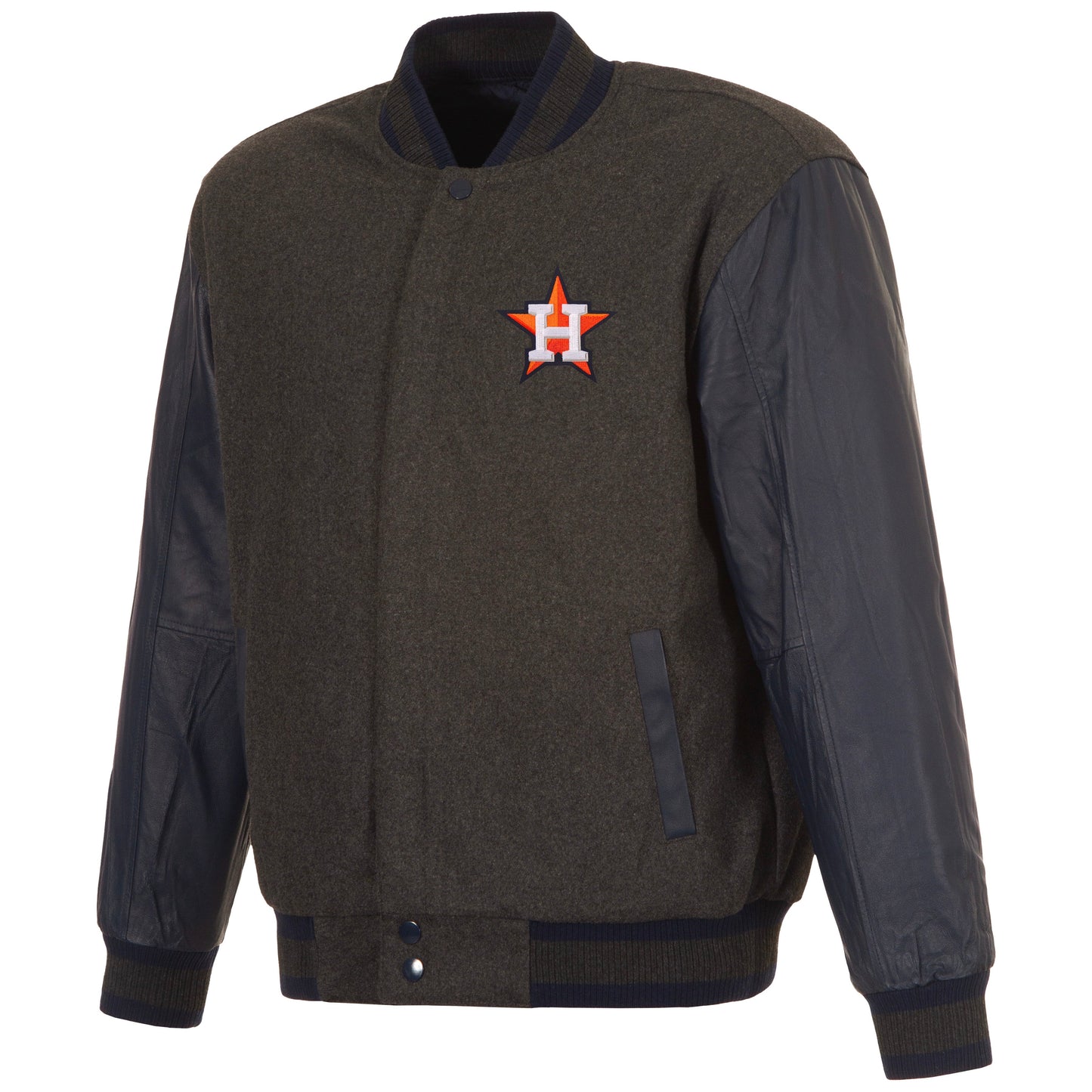 Houston Astros Reversible Wool and Leather Jacket