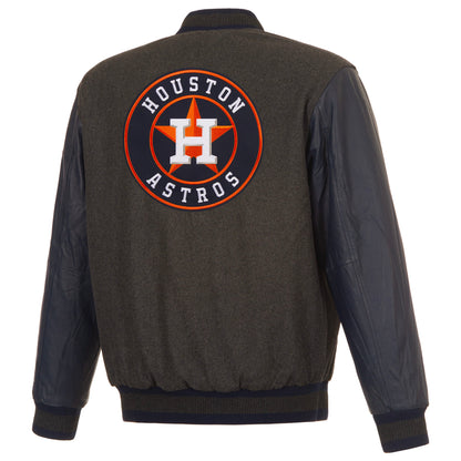 Houston Astros Reversible Wool and Leather Jacket