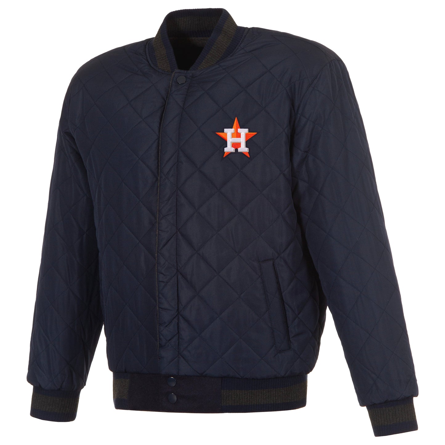 Houston Astros Reversible Wool and Leather Jacket