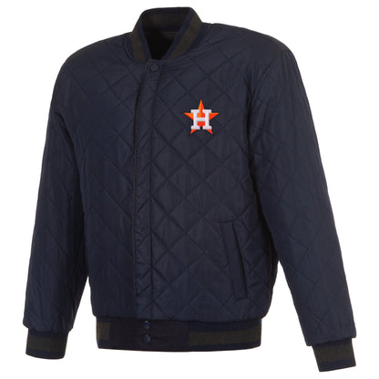 Houston Astros Reversible Wool and Leather Jacket
