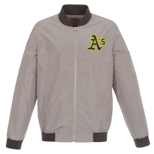 Oakland A's Nylon Bomber Jacket