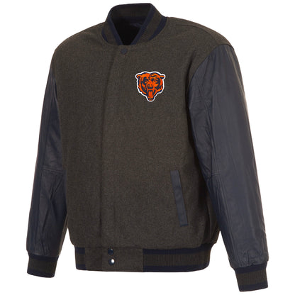 Chicago Bears Reversible Wool and Leather Jacket