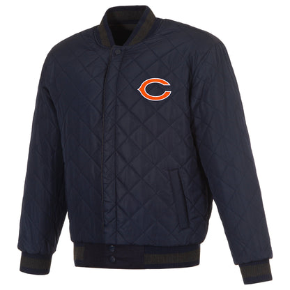 Chicago Bears Reversible Wool and Leather Jacket