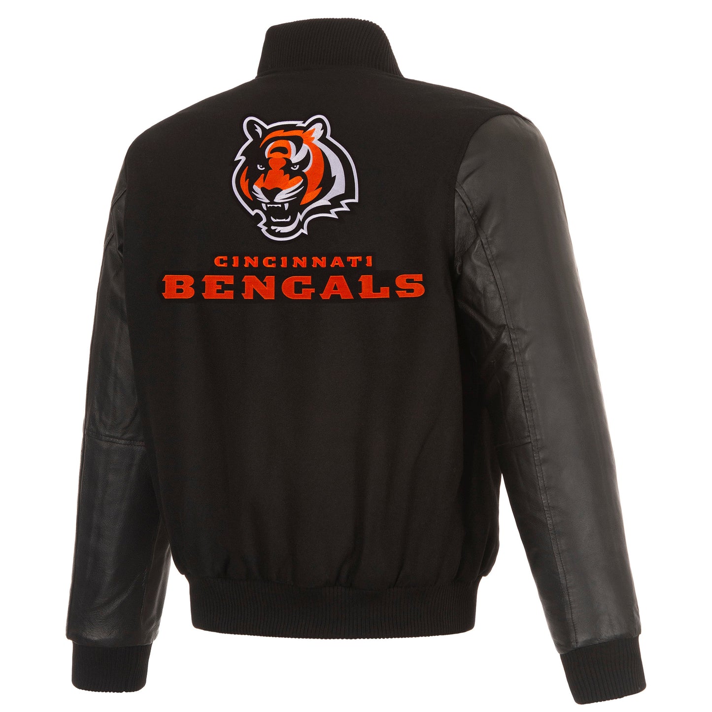 Cincinnati Bengals Reversible Wool and Leather Jacket
