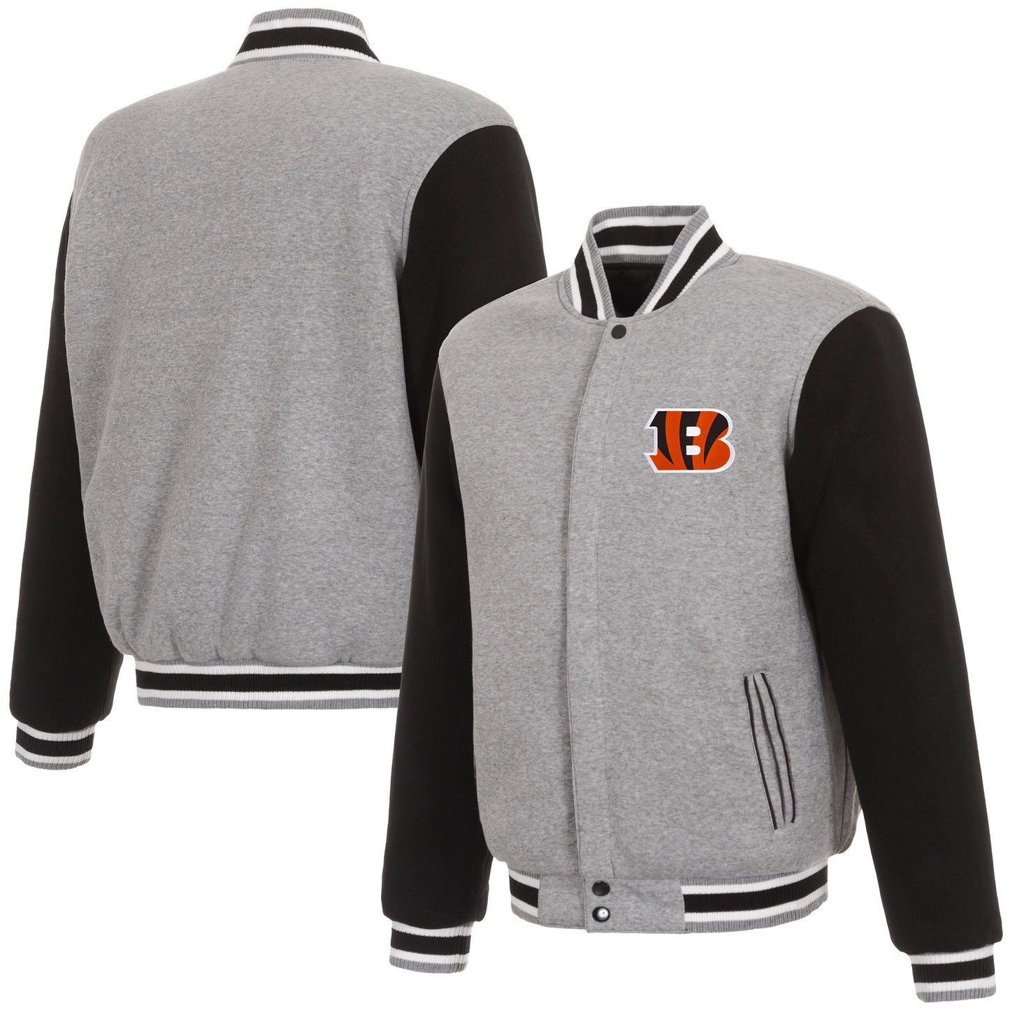 Cincinnati Bengals Reversible Two-Tone Fleece Jacket