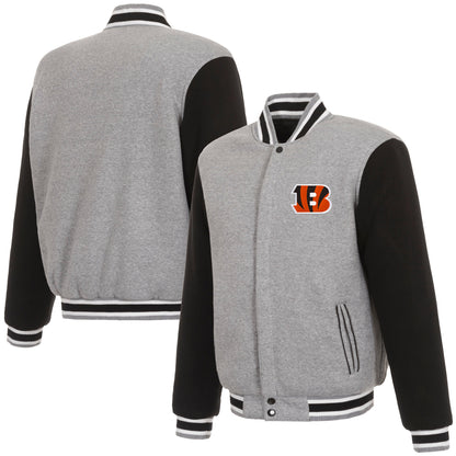 Cincinnati Bengals Reversible Two-Tone Fleece Jacket