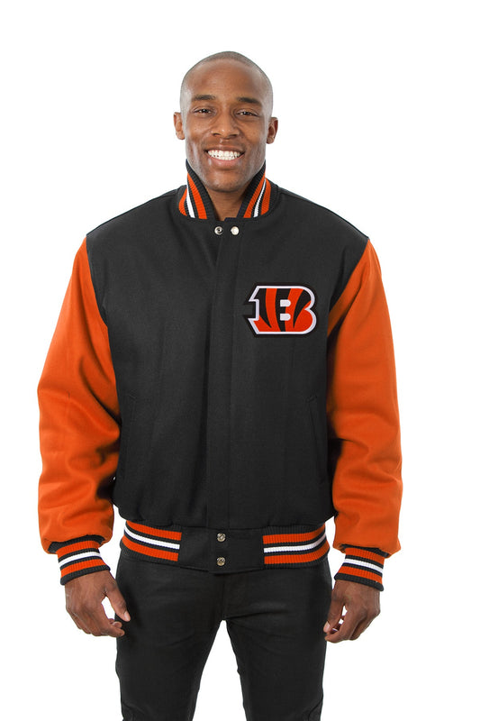 Cincinnati Bengals Embroidered Wool Jacket