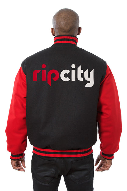 Portland Trail Blazers Embroidered Wool Jacket