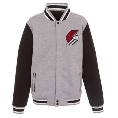 Portland Trail Blazers Two-Tone Reversible Fleece Jacket