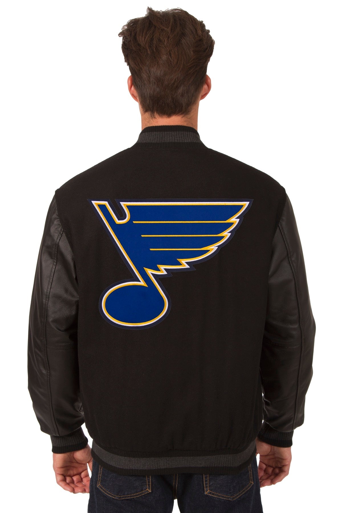 St. Louis Blues Wool and Leather Reversible Jacket