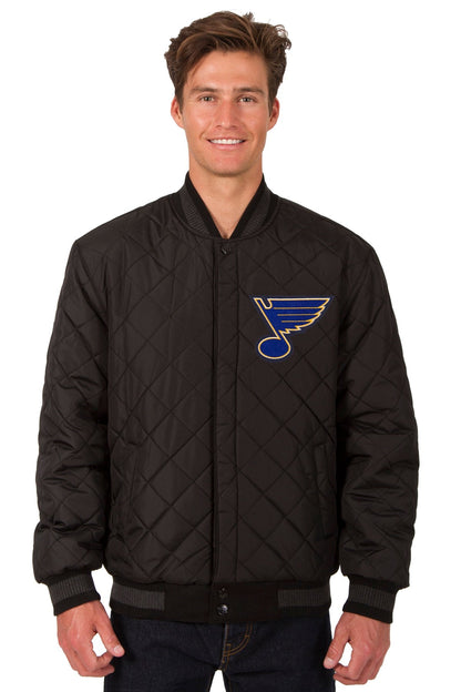 St. Louis Blues Wool and Leather Reversible Jacket