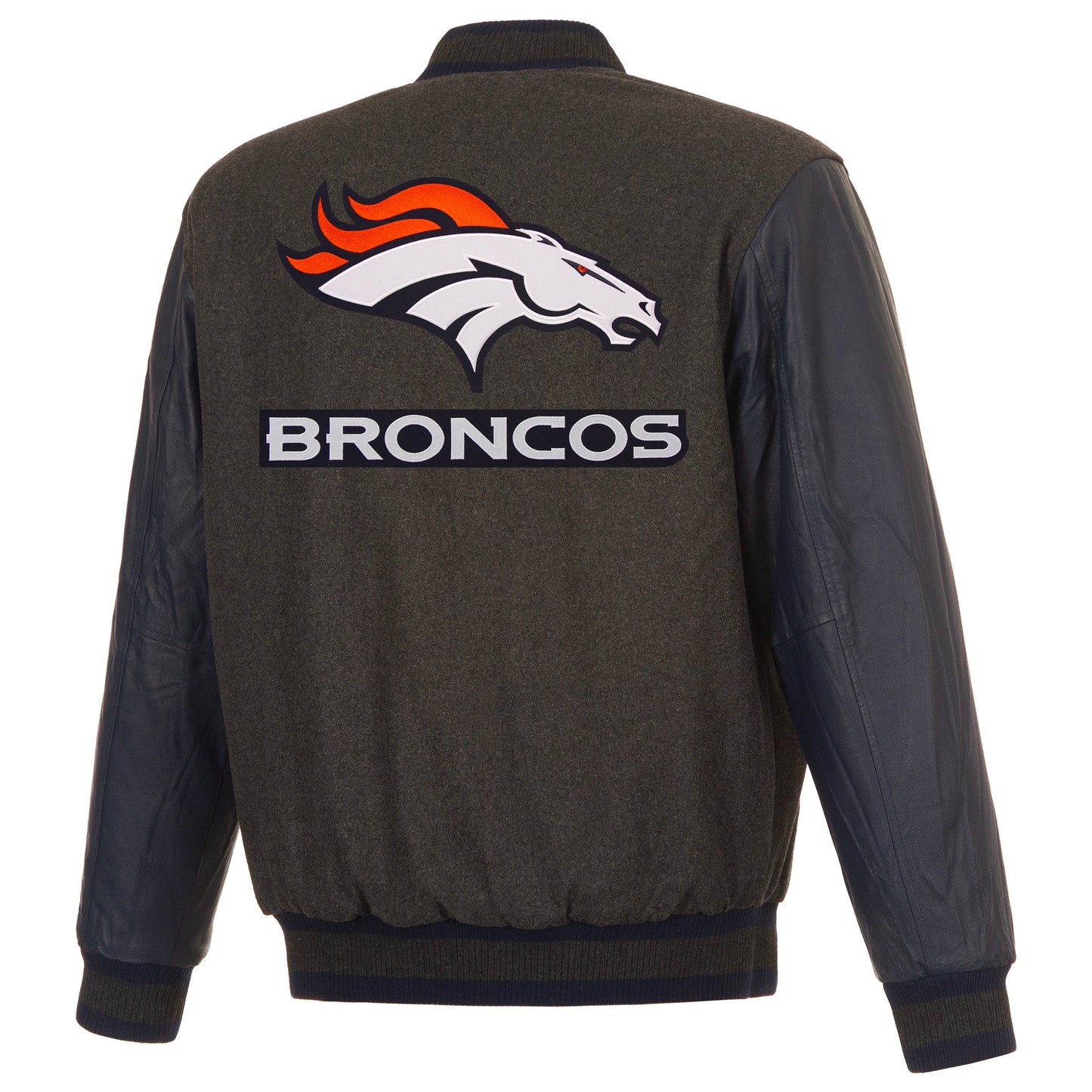 Denver Broncos Reversible Wool and Leather Jacket