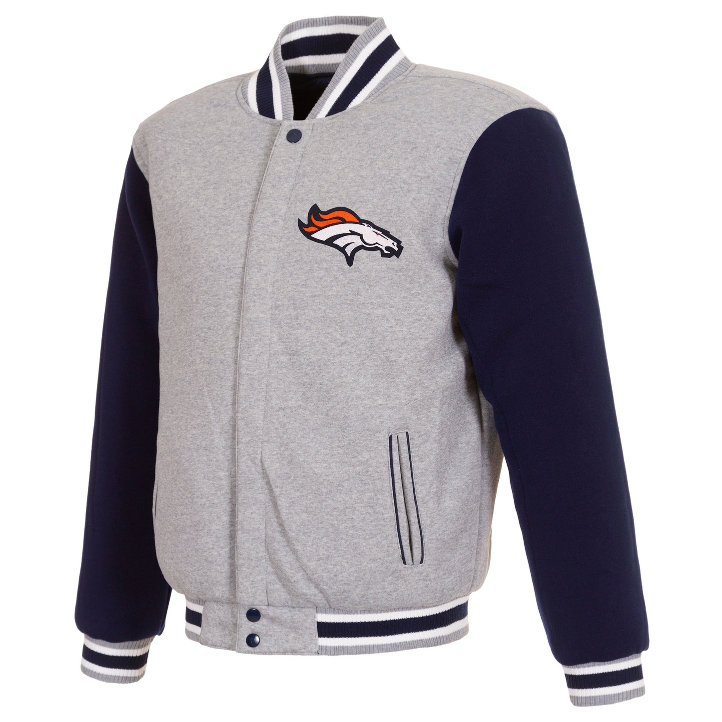 Denver Broncos Two-Tone Reversible Fleece Jacket