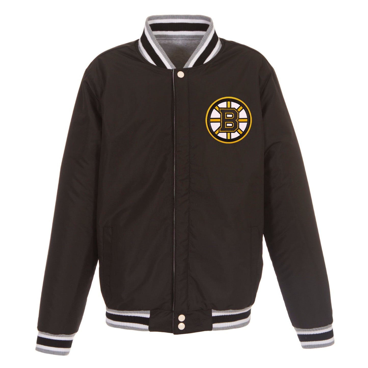 Boston Bruins Reversible Two-Tone Fleece Jacket
