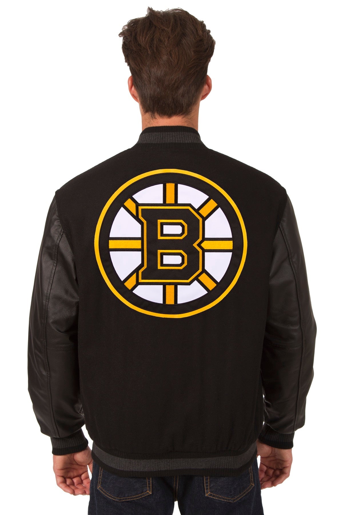 Boston Bruins Wool and Leather Reversible Jacket
