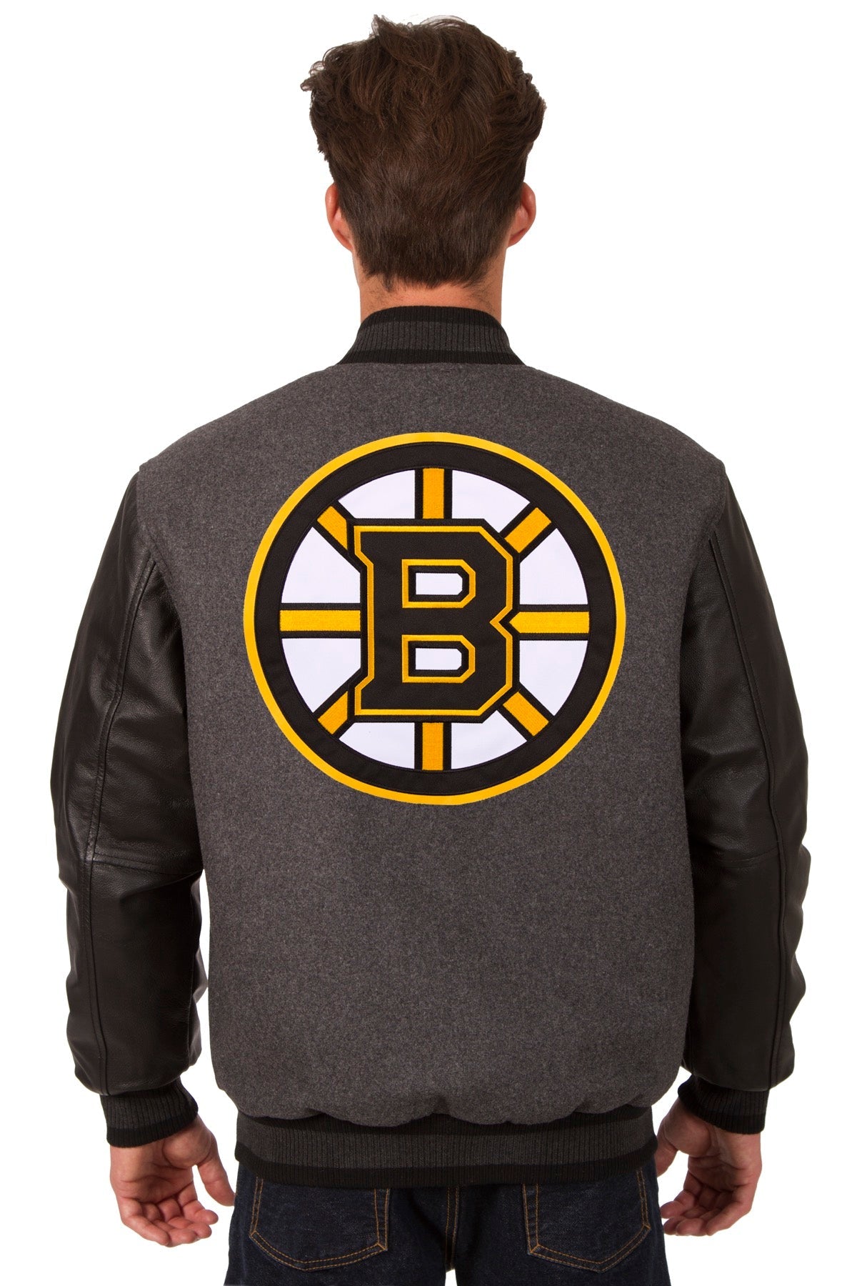 Boston Bruins Wool and Leather Reversible Jacket