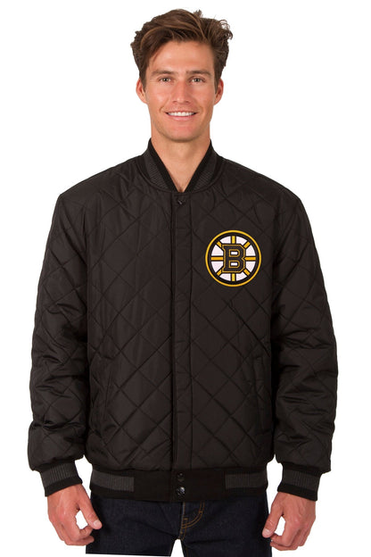 Boston Bruins Wool and Leather Reversible Jacket