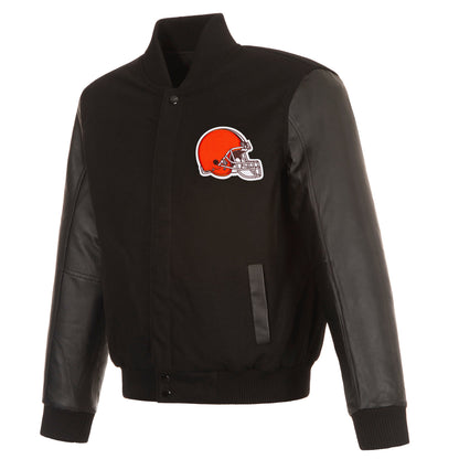 Cleveland Browns Reversible Wool and Leather Jacket