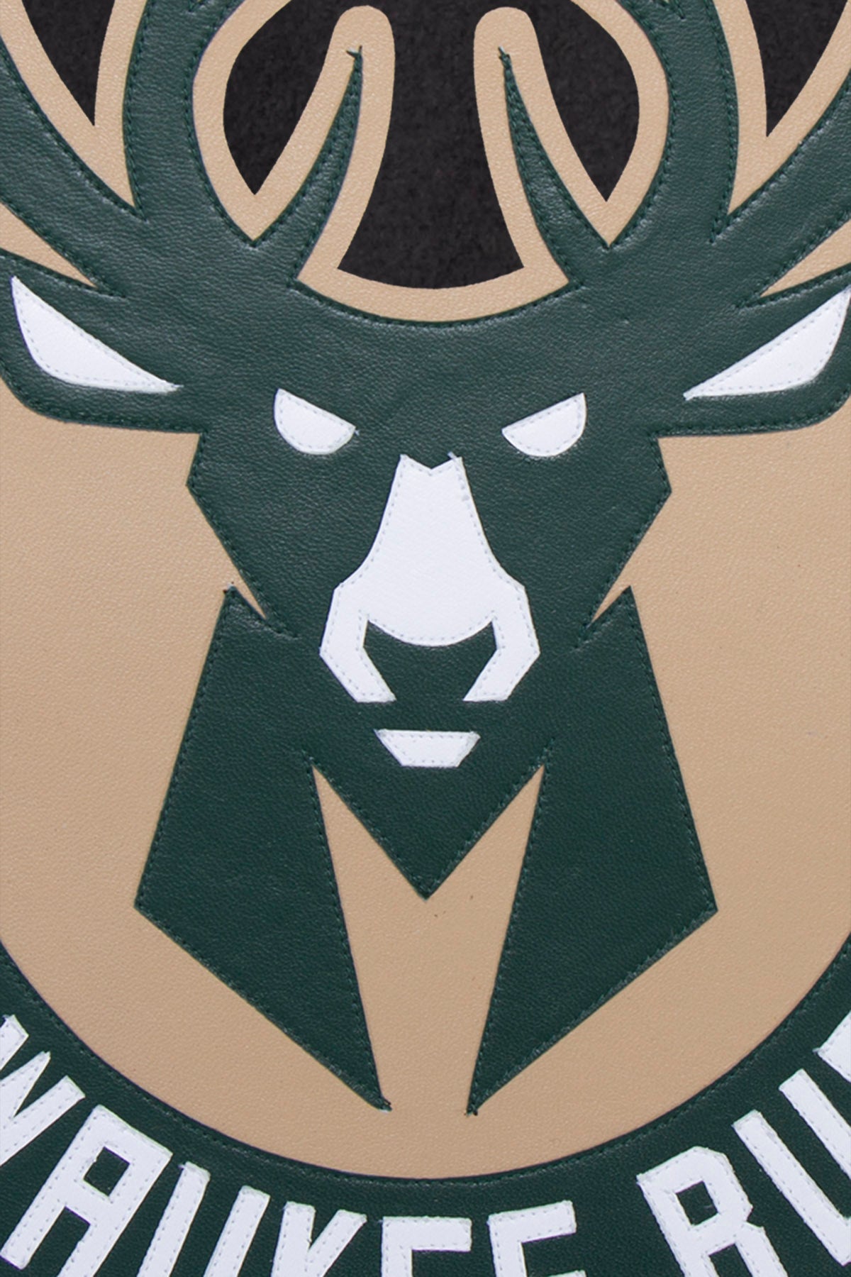 Milkwaukee Bucks Embroidered Wool and Leather Jacket