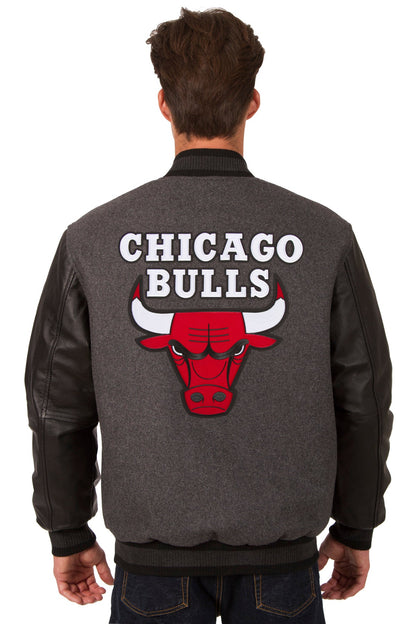 Chicago Bulls Reversible Wool and Leather Jacket
