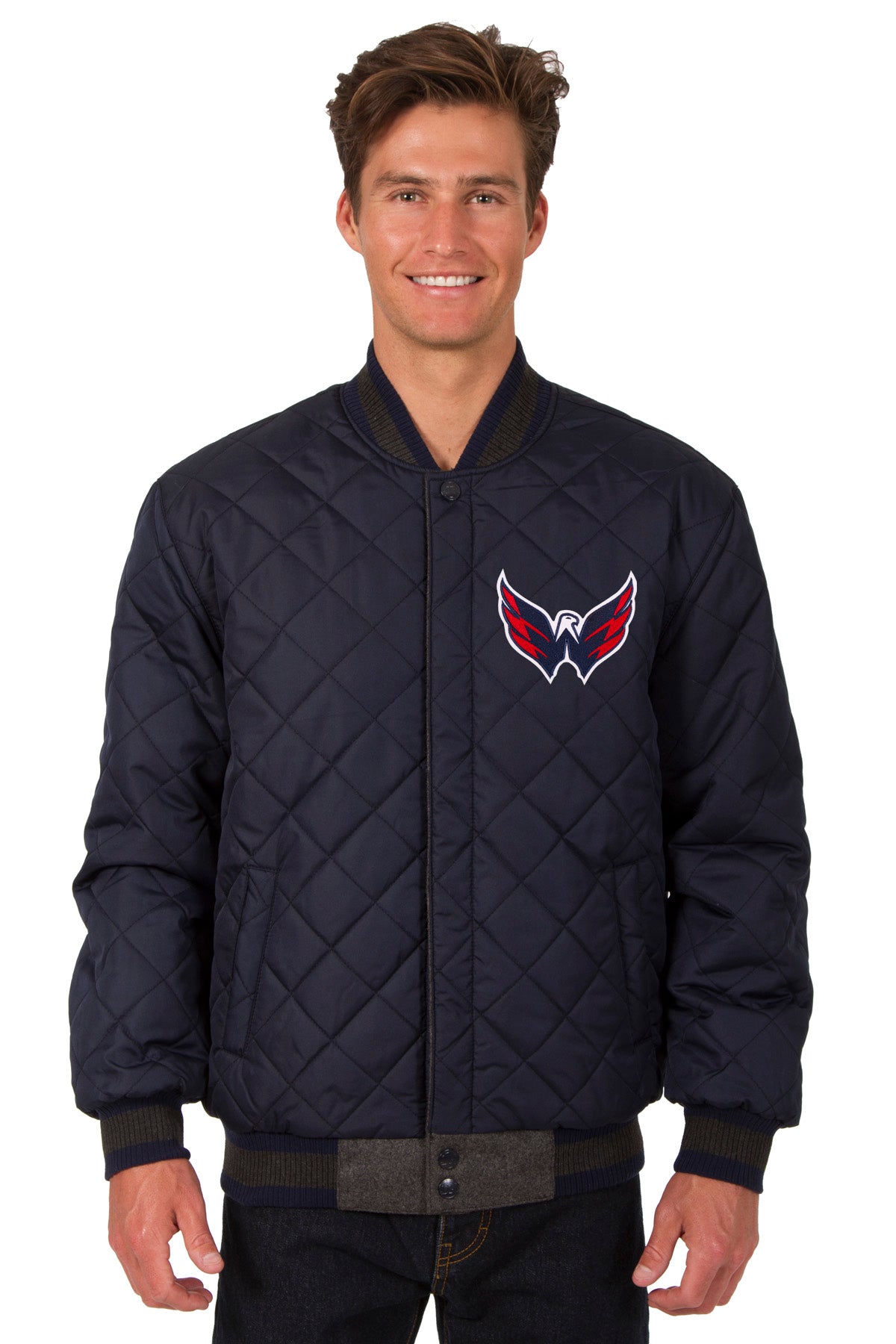 Washington Capitals Wool and Leather Reversible Jacket