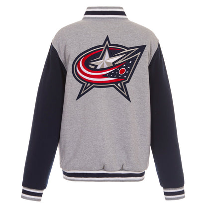 Columbus Blue Jackets Reversible Two-Tone Fleece Jacket