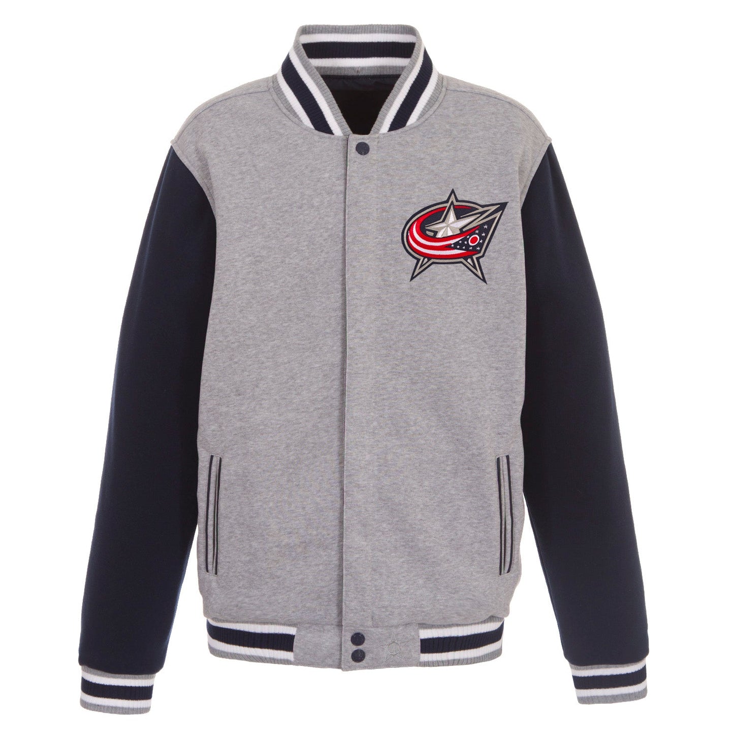 Columbus Blue Jackets Reversible Two-Tone Fleece Jacket