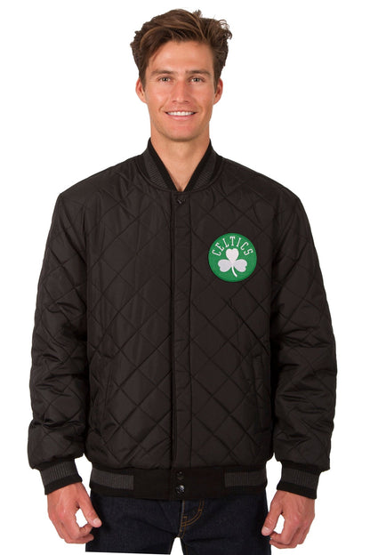 Boston Celtics Reversible Wool and Leather Jacket
