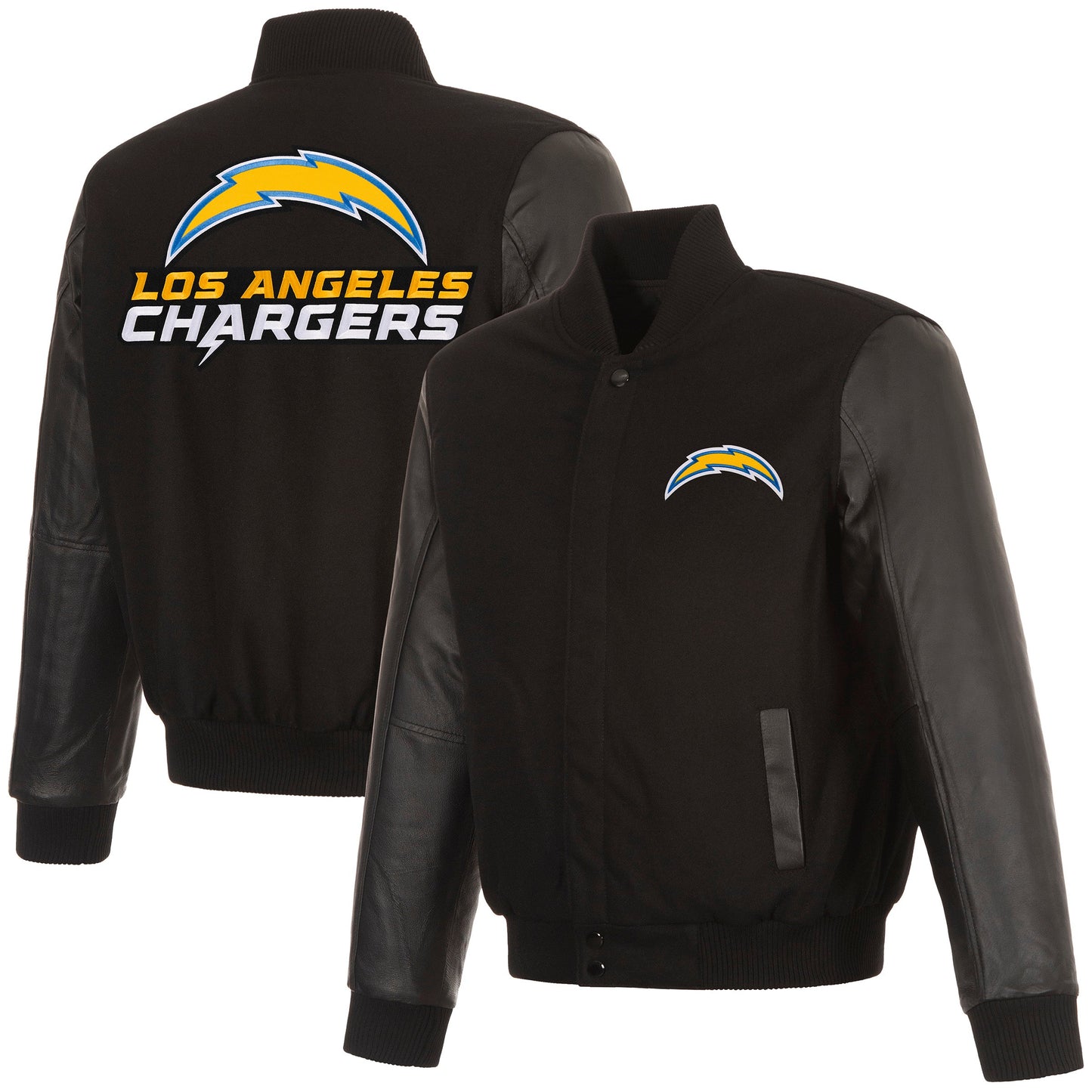 Los Angeles Chargers Reversible Wool and Leather Jacket